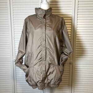 Tudor Court by Haband Vintage Long Sleeve Windbreaker Jacket L